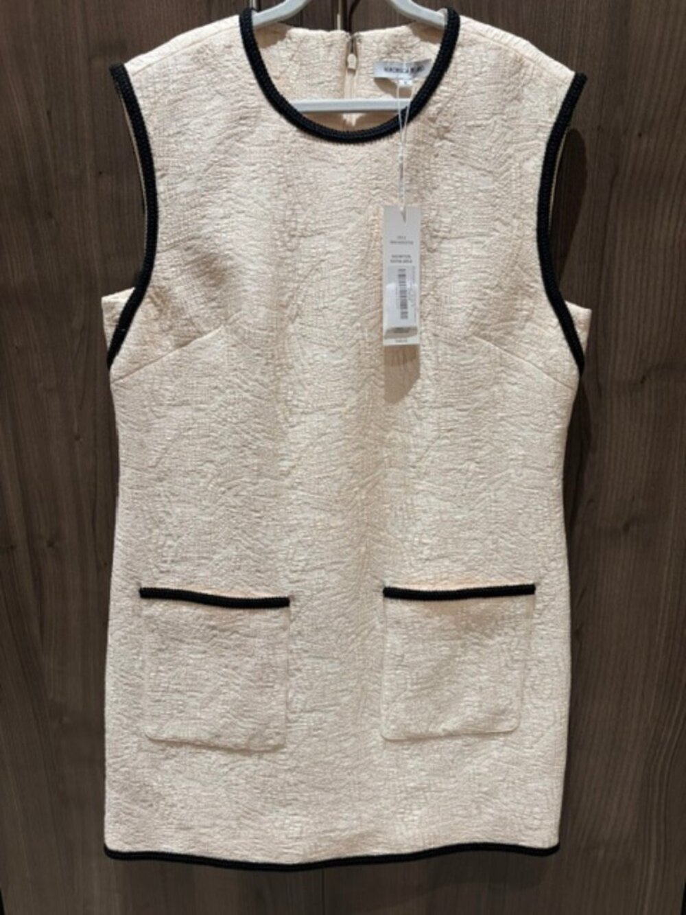 NWT Veronica Beard Ravena Ecru Jacquard Mini Dress Size 8 - Picture 6 of 14